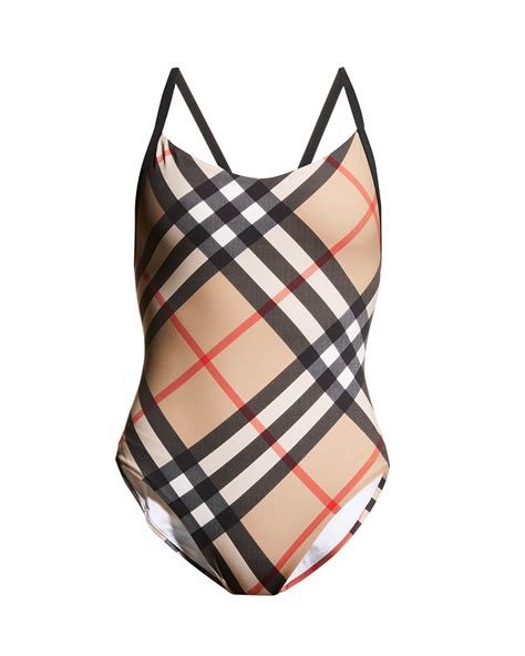 Burberry Alagnon Check One Piece Swimsuit 